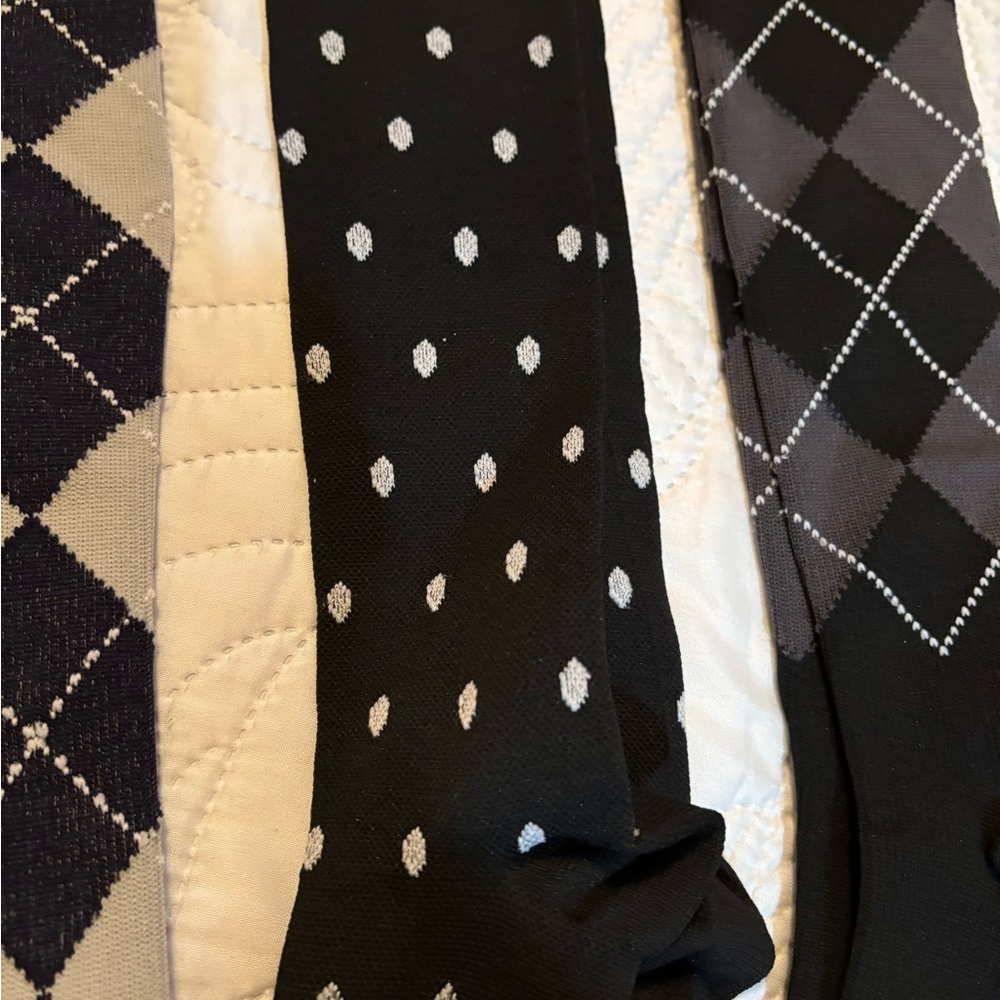 Men's Patterned Compression Socks Set - Black And… - image 3